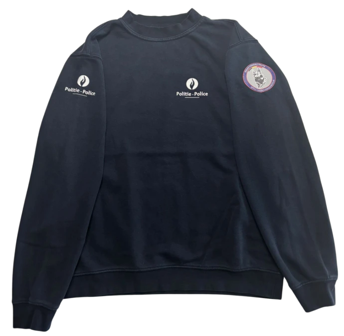 Sweat col rond police - vue avant