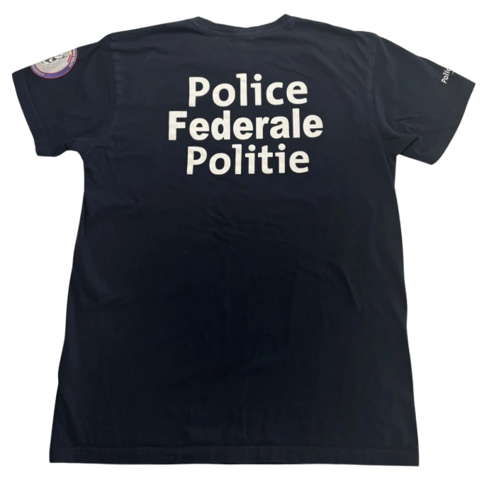T-shirt police - vue arrière