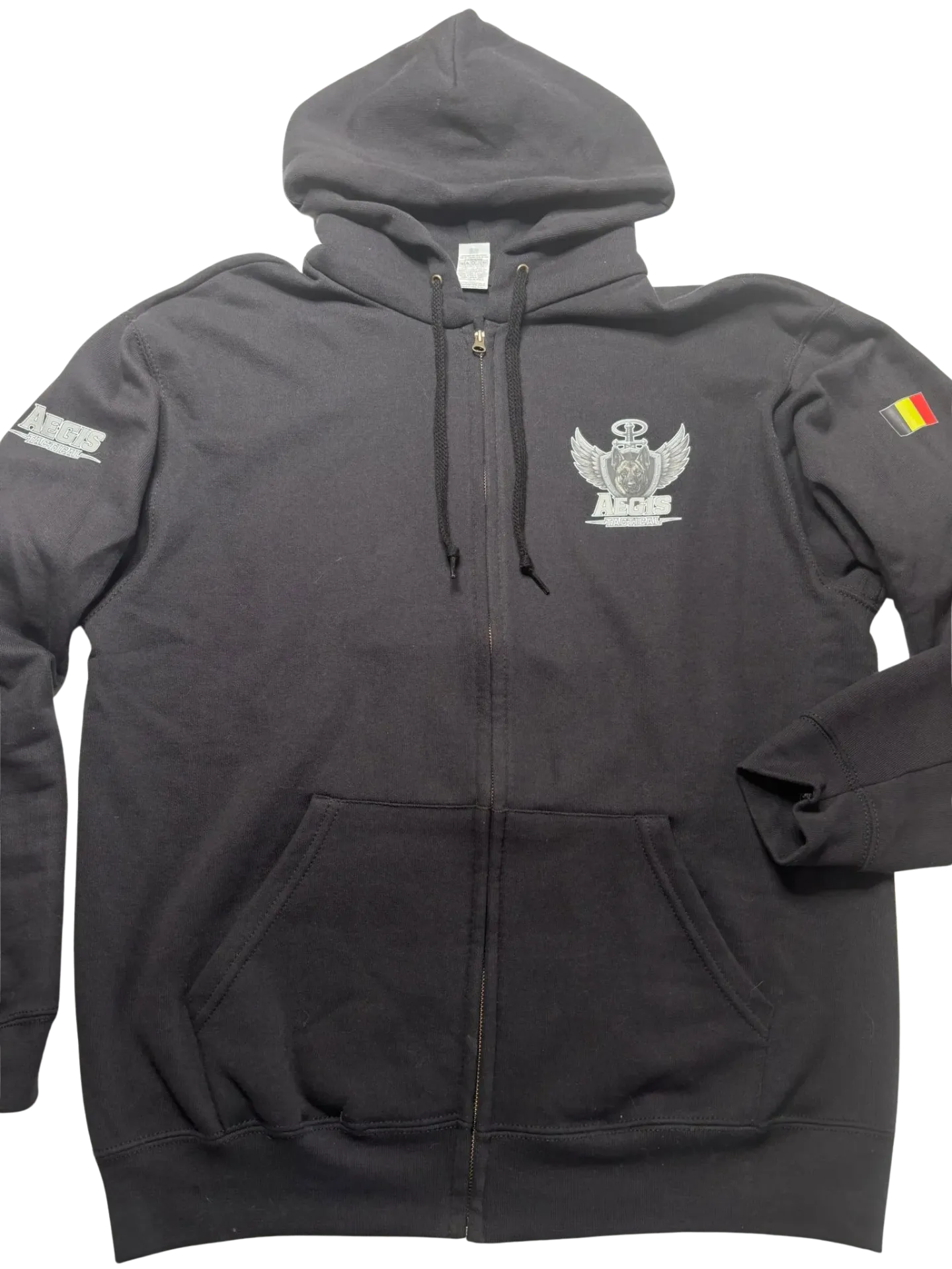 Sweat Capuche Zippé - Aegis Tactical (Noir, S)